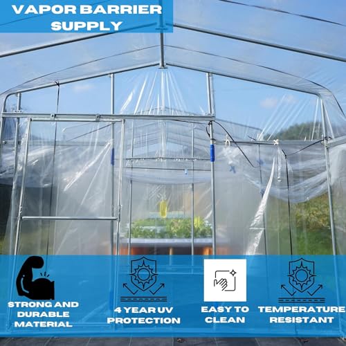 Clear Vinyl Sheeting - 20 Mil 4' Wide - for Storm Windows, Covering, Protection, Tablecloth Protector