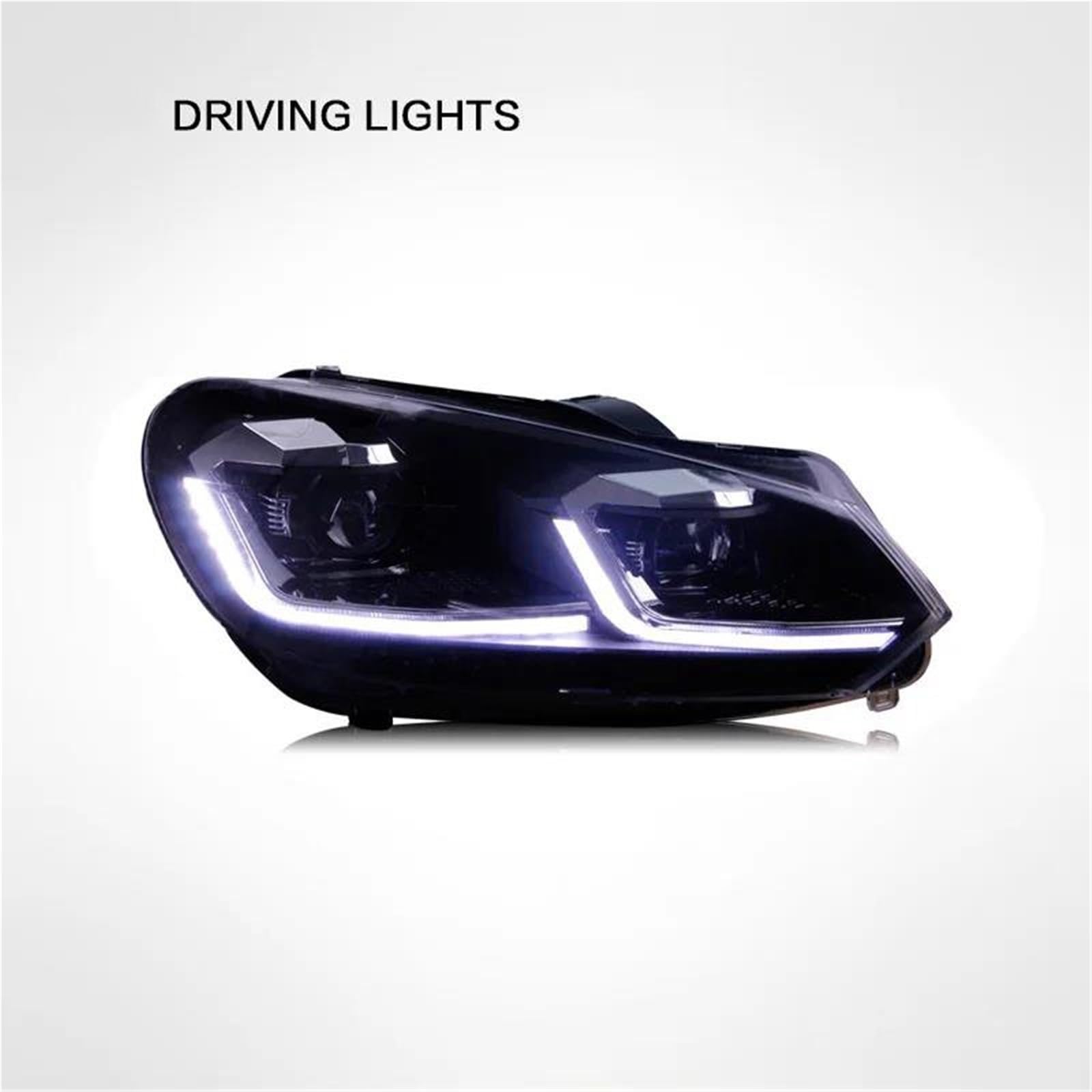Migliora la sicurezza della guida notturna Gruppo Fari Auto Luce Di Marcia Diurna Streamer Indicatore Direzione Lente Xenon Lam Per VW Per Golf 6 2010-2012