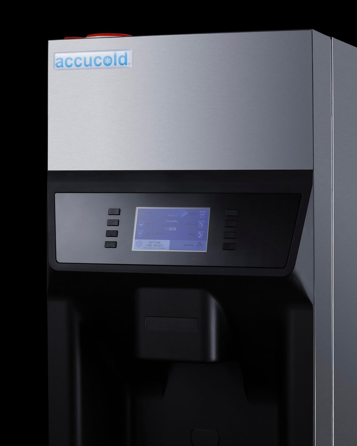 Accucold Commercial Ice & Water Dispenser, Countertop, 220 lbs. Nugget Ice Production Per Day, 6.2 lbs. of Storage, Energy Star Certified - AIWD220
