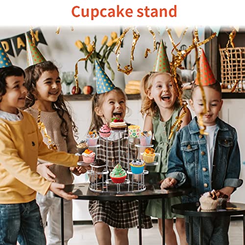 Acrylic Cupcake Stand For 12 Cupcakes, Round Display Stand Dessert Tower Serving Trays For Farmhouse Decor, Kitchen Decor, For Wedding Birthday Party(Size:round) #TOP5