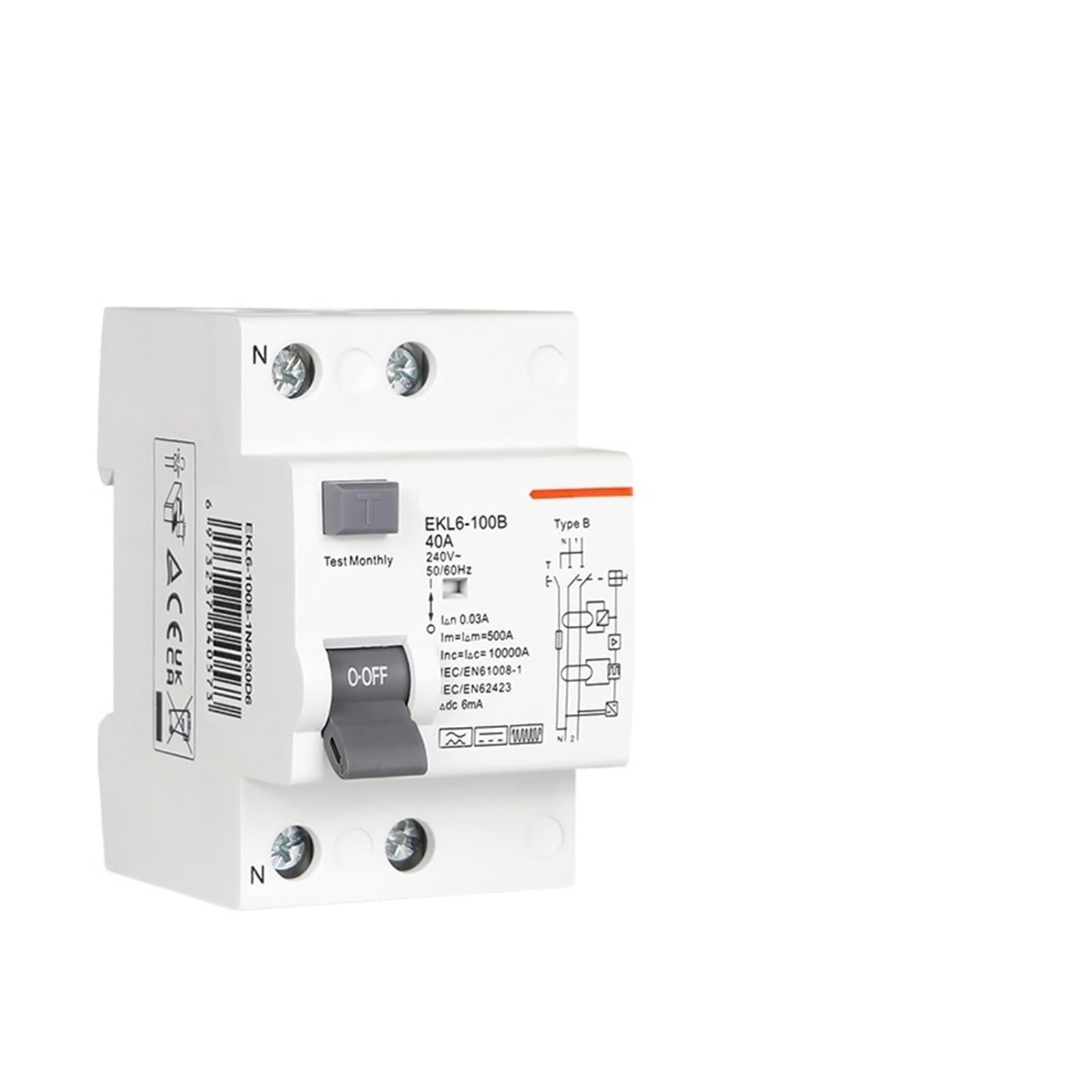 Disjoncteur de fuite RCD DC type B protège votre borne de recharge 4P 63A