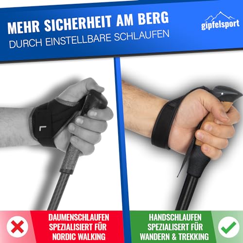 gipfelsport Wanderstöcke Teleskop | Nordic Walking Stöcke Damen und Herren | Trekkingstöcke...