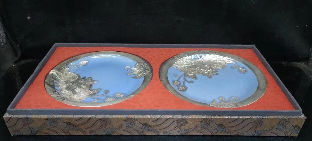 中国美術 出口陶器，重1201g 貴重 文房置物 精巧賞物貴重 稀少托盤 皿