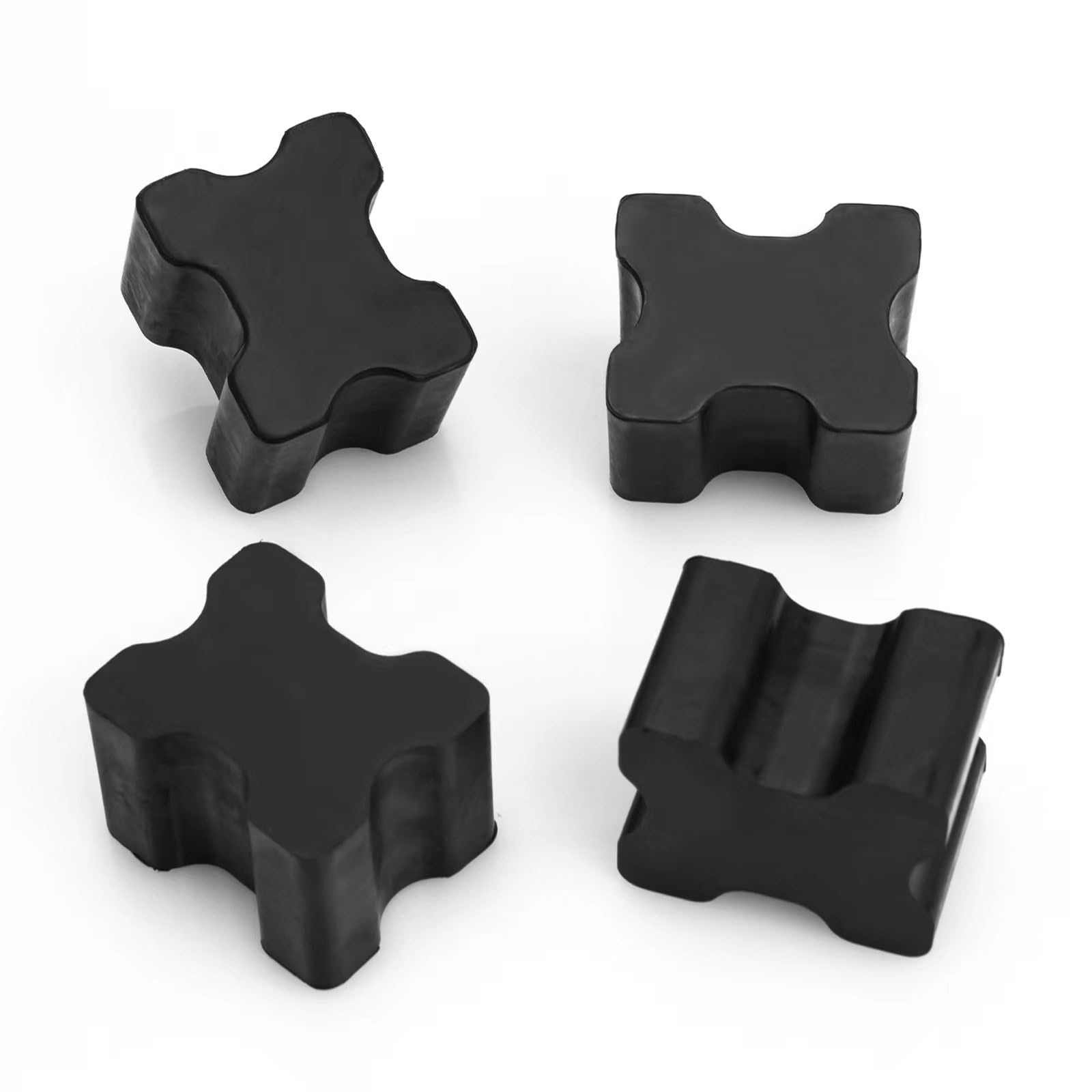 MUCKLILY Lot de 4 coussinets de rechange ronds en caoutchouc noir