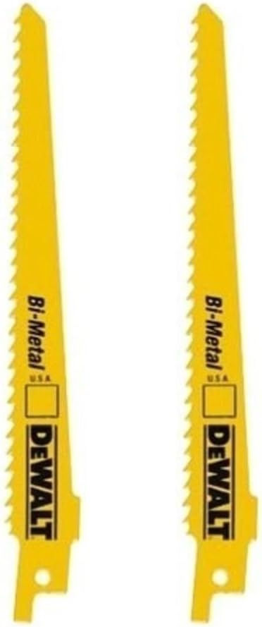 DeWalt DW4804-2 Bi-Metal/Cobalt Reciprocating Saw Blade, 12 In., 6-TPI, 2-Pk. - Quantity 1