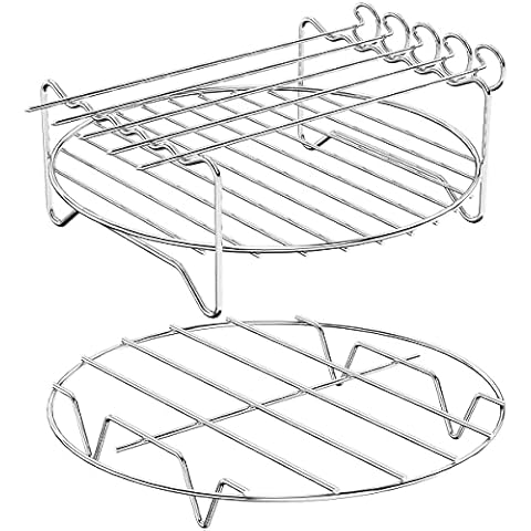 Beenle-Icey Air Fryer Rack for Ninja 304 Stainless Steel Multi-purpose Air Fryer Accessories,Air Fryer Accessories for Air Fryer, Electric Pressure Cooker, Rice Cooker, Oven(C) Cover