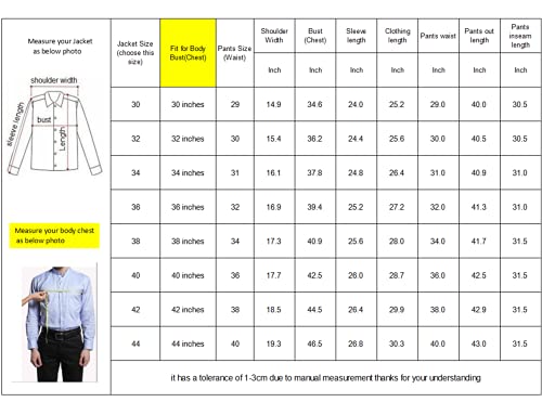 MOGU Mens 3 Piece Suit Double Breasted Slim Fit Tuxedo Solid Color Formal Dress for Party Wedding Prom4