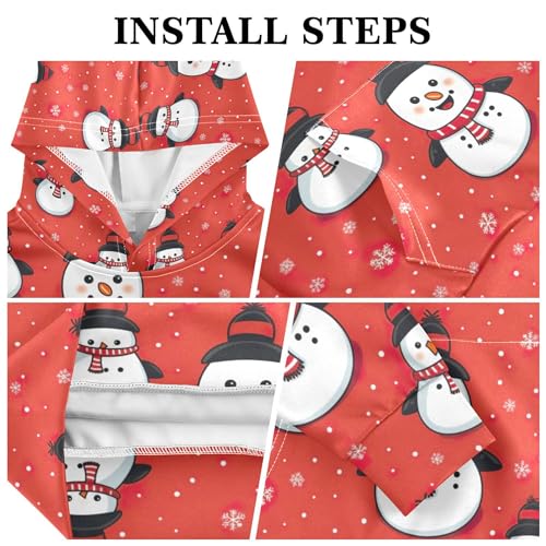Kids Hoodies Sweaters Christmas Xmas Snowman Hooded Sweatshirts with Big Pockets for Boys Girls B04003453