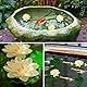 TRKETK Lotusblüten-Set mit Lotusblättern, künstliche schwimmende Seerosen, für den Außenbereich, Teichdekoration, schwimmendes Schaumstofflaub, für Teich, Terrasse, Garten, Pool, Aquarium, 2 Stile