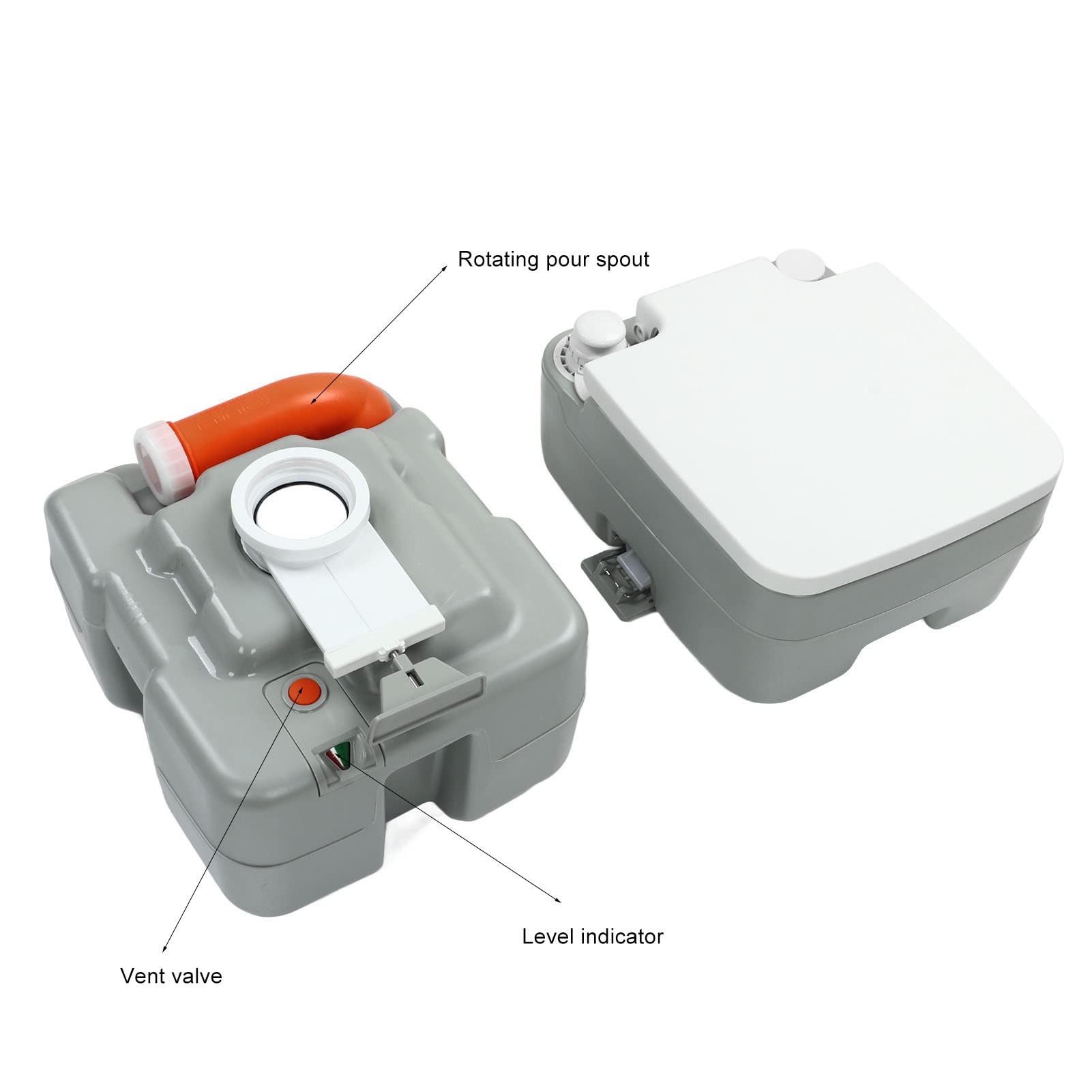 Toilettes De Camping Portables – Sans Odeur, Avec Réservoir Déchets Et Bouton Poussoir, Idéales Pour Van, Camping-car Et Extérieur !