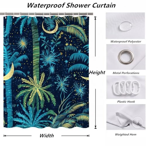 Rideau de douche lavable en machine 130x170 anti-éclaboussures baignoire