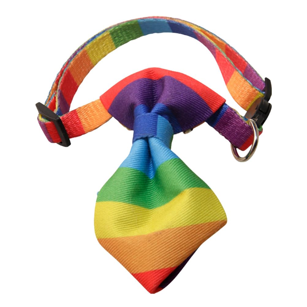 Collier pour chat avec nœud papillon multicolore et boucle rapide