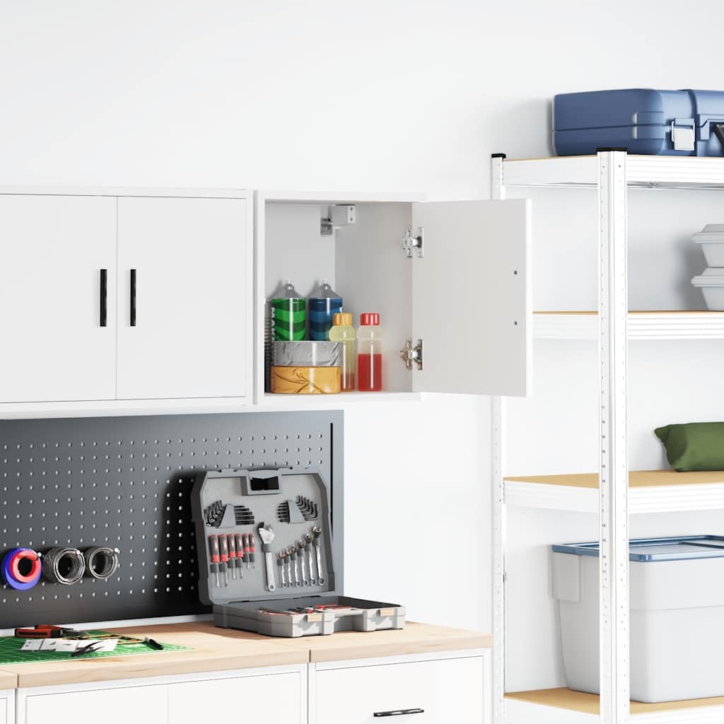 Générique Armoire Murale de Garage Blanc Bois d'ingénierie,Entreprise & Industrie,Stockage Industriel,Armoires industrielles,Blanc,7.5 KG,860625