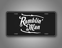 Vista 3 de Placa de matrícula de hombre Ramblin' con estilo vintage