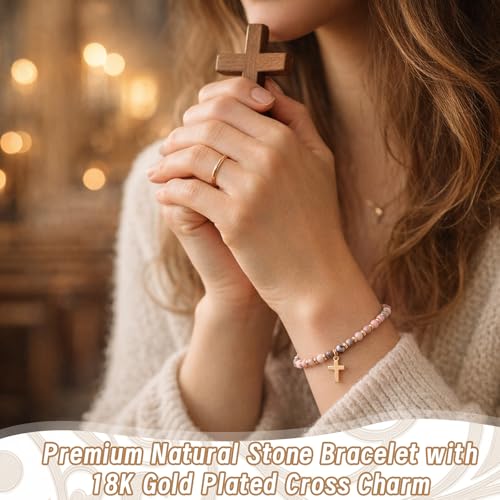 Kingdder 12 Set Christian Cross Bracelets for Women Gift Bulk, Cord by Kingdder - Used condition - Image 4