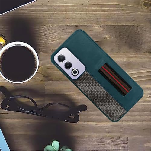 Image of Jkobi Back Case Cover for Oppo A3 Pro 5G (Professional PU Leather | Strip Chain Holder Socket)