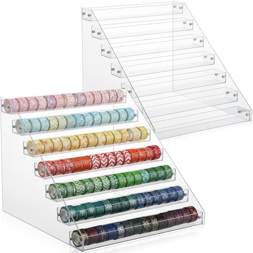 Fiwochic 2 Pack Christmas 7 Tier Washi Tape Organizer,...