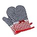 Produktbild peinat 2 Stück Ofenhandschuh, Isolationshandschuhe, Topfhandschuhe Hitzebeständig, Anti-Rutsch Grillhandschuhe, Polyester Baumwolle Backhandschuhe Geeignet für Kochen, Backen und Grillen