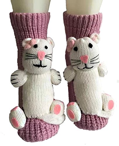 Image of Women's Thick Knit Skid proof Warm Casual Floor Carpet Socks