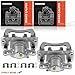A-Premium Disc Brake Caliper Assembly with Bracket Compatible with Select Subaru Models - Legacy/Outback 2010 2011 2012 2013 2014, H4 2.5L - Rear Driver and Passenger Side, 2-PC Set