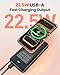 Solar Powerbank 27000mAh, Power Bank mit 2 Kabeln, 22,5W Schnelllade Powerbank Tragbares Ladegerät geeignet für Smartphones