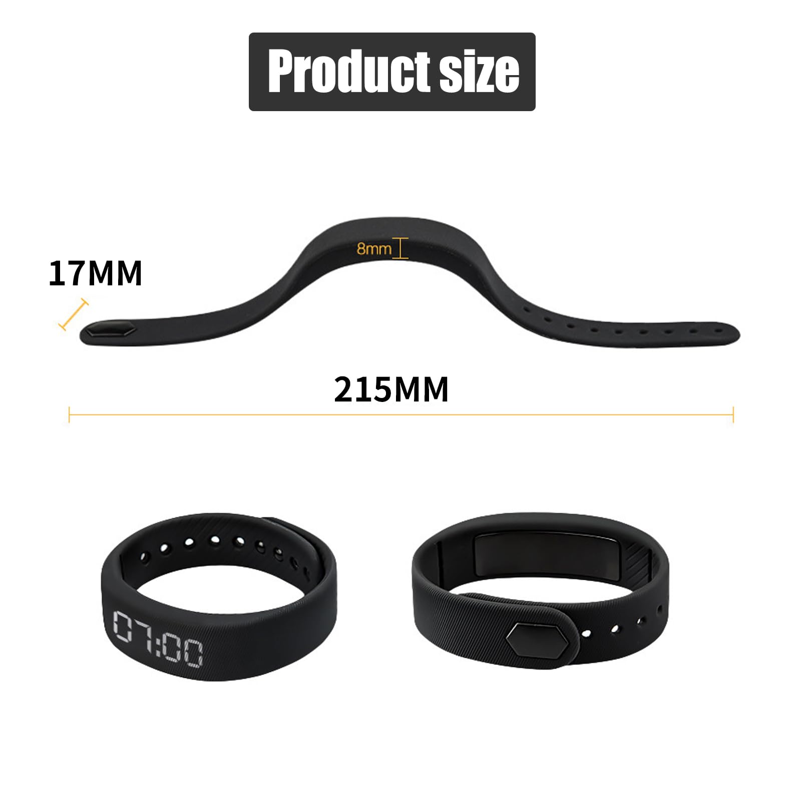 Reloj podómetro digital impermeable – Contador de pasos sin Bluetooth, reloj de seguimiento de fitness con alarma vibratoria silenciosa, pantalla LED, no requiere aplicación, reloj digital impermeable