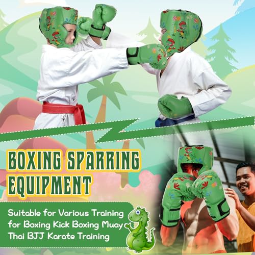 Image of Arrowbash Boxing Headgear and Gloves Set for Kids 6oz Boxing Gloves and Wrestling Headgear Sparring Equipment for Boxing Kickboxing Muay Thai BJJ Karate Training