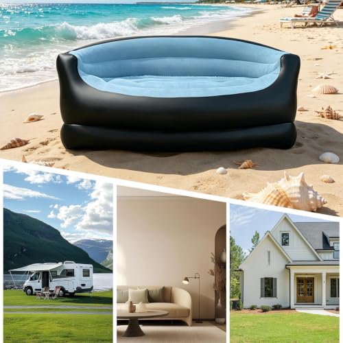 Sofá de aire impermeable de alta resistencia, sillón hinchable portátil para camping 5