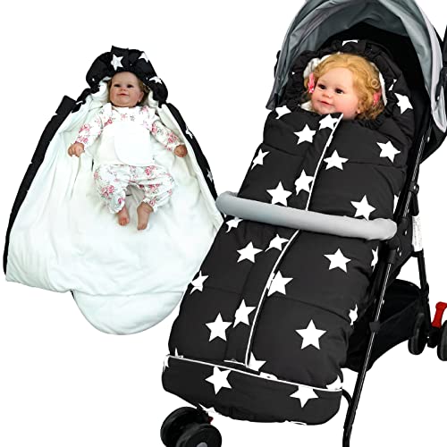 [Specifiche prodotto] Questo sacco nanna per passeggino è lungo 102 cm e largo 57 cm, pesa circa 750 g ed è realizzato in morbido pile di latte o flanella, ideale per i bambini da 0 a 36 mesi.