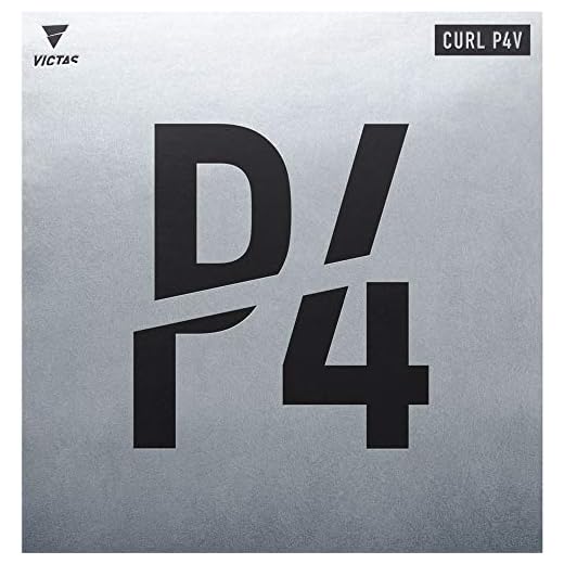 Victas 220040 Table Tennis Rubber, High Grain Rubber, Curl, P4V, CURL, P4V, Black (0020), 1.0