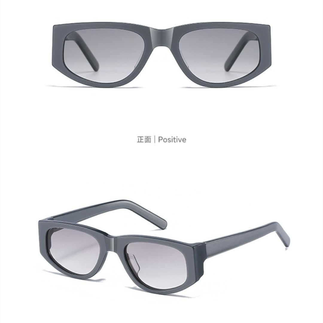 Occhiali da sole da uomo in acetato, modello cat-eye, alla moda, protezione UV400