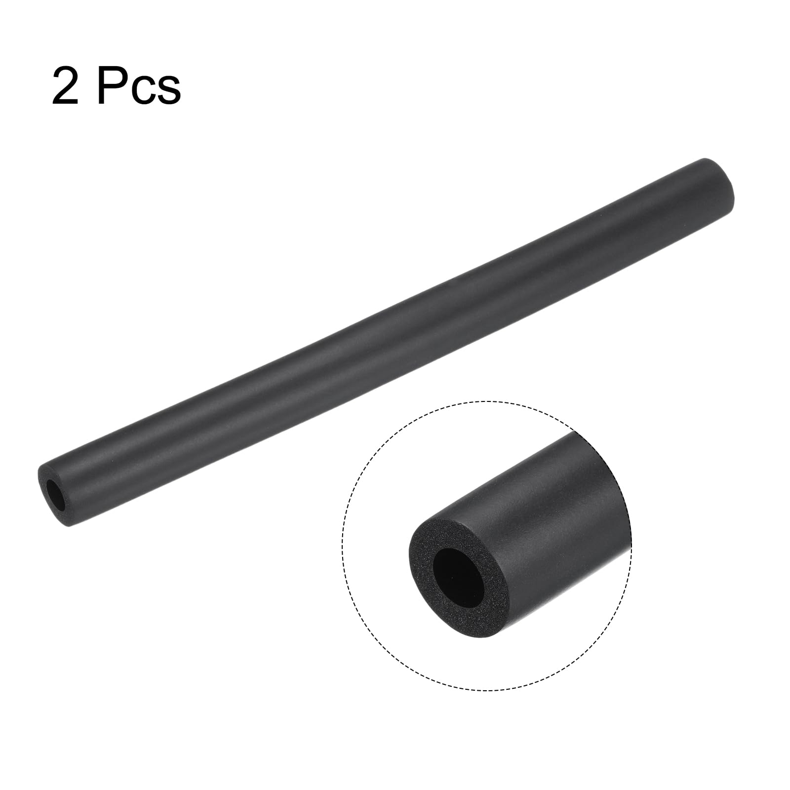 QUARKZMAN 2pz 10" Tubo Isolante per Tubi 10"mm ID 20mm OD Tubo in Schiuma per Supporto Impugnatura, Nero
