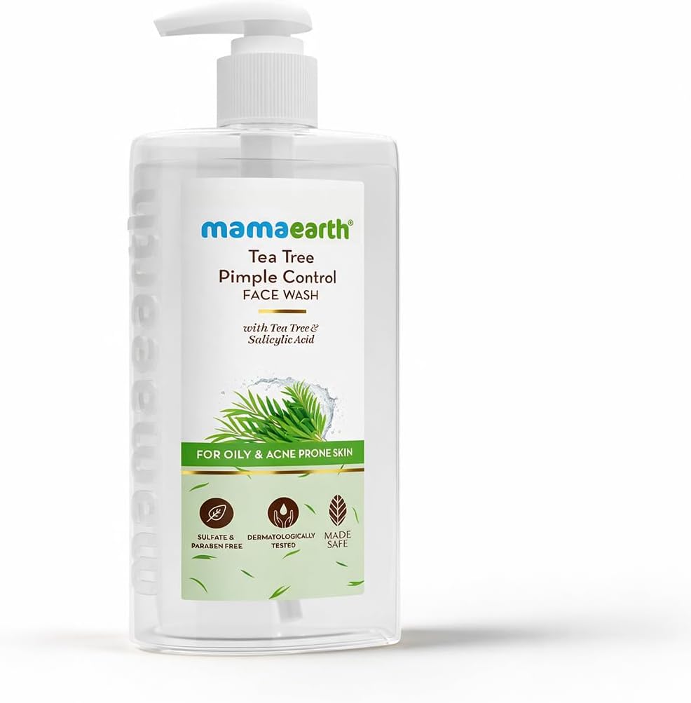 Tea Tree Pimple Control, Anti Acne Face Wash with Salicylic for Oily & Acne-Prone Skin - 250 ml | Crafted with Tea Tree & Salicylic Acid | Made Safe