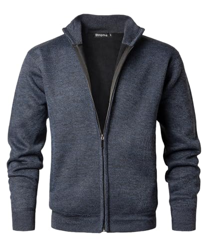 Pulls hommes hiver contre le vent froid grâce au col montant zippé et doublure polaire