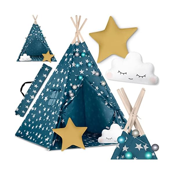 Nukido Kinder Tipi – Montessori-Stijl Tent – De Ideale Speeltent voor Kinderkamers en Tuinen