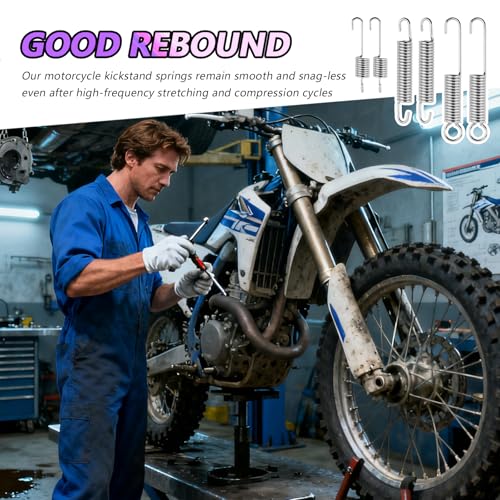 6PCS Motorcycle Kickstand Spring,3 Sizes of Bike Kickstand Spring as Replacement Part,Professional Motorcycle Parts Mini Bike Kickstands Springs as Powersports Parts