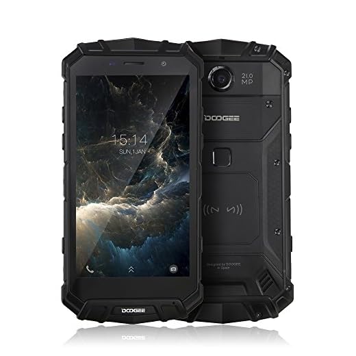DOOGEE S60 4G Outdoor Smartphone Ohne Vertrag - 5.2 Zoll 1080P Display,Android 7.0 Octa Core 6GB RAM + 64GB ROM, 21MP Kamera 5580mAh GPS HiFi Fingerabdruck Wireless Charging NFC IP68 wasserdichte