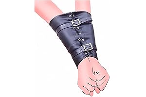 Leather Back Bondage Wrist Cuffs Handcuffs