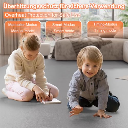 Tapis chauffant électrique imperméable et antidérapant 12h