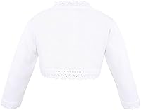 Vista 2 de Lilax - Cárdigan tipo bolero de tejido de punto, de manga larga, con cierre de botón, para niñas pequeñas