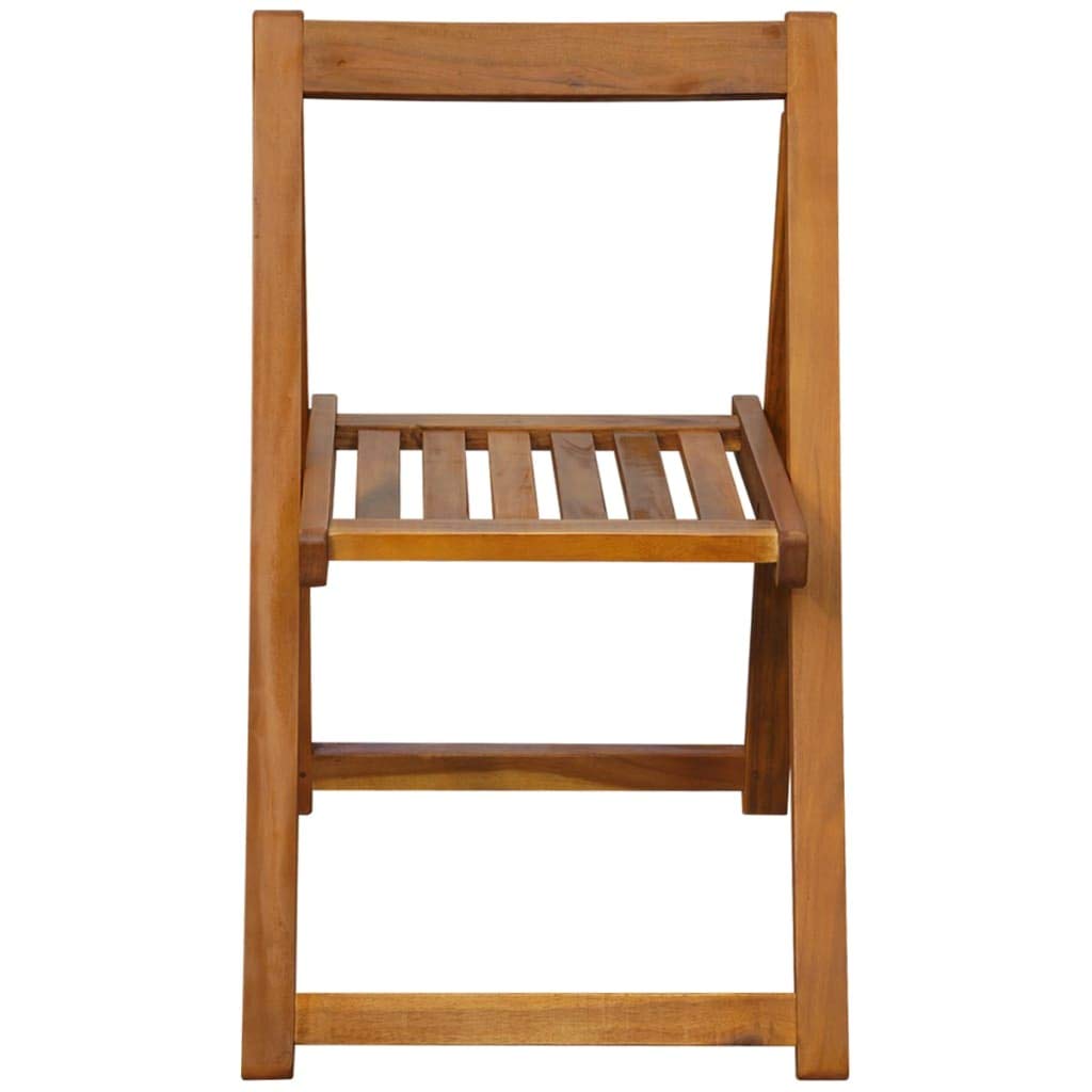 vidaXL Set Muebles Jardín Plegable 5 Piezas Mobiliario Comedor Madera Acacia