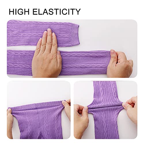 techcity Girls Leggings Baby Toddler Tights Stockings Cable Knit Cotton Pants - 4 Pack Footless Tights & 4 Pairs Socks3