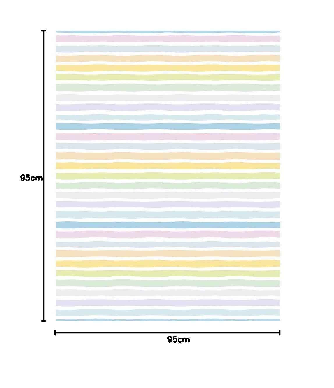 Tappeto per bambini a righe colorate per camere in PVC, varie misure, tappeto in PVC, pavimento vinilico, decorazione per la casa, pavimento Sintasol, pavimento di protezione per bambini 95x133cm