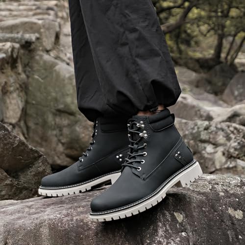 Image of Mens Snow Boots Fur Lined Hiking Boots Waterproof Anti-Slip Outdoor Climbing Shoes