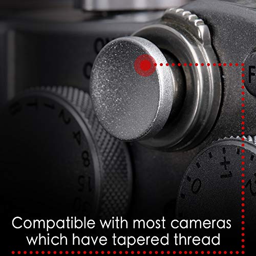 Image of Soft Shutter Release Button (2 Pack /Silver) High-end Concave Camera Shutter Button