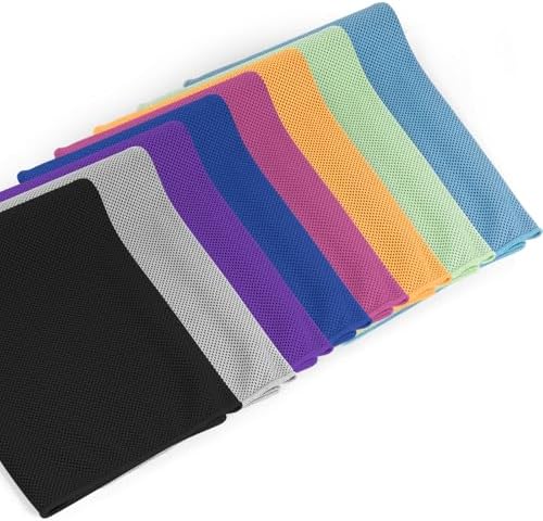 8 Pack Cooling Towel for Neck and Face,Gym Fitness Hiking Running Yoga Workout Sweat Ice Towel (Multicolor-05)