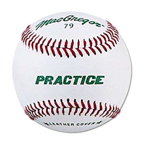 Macgregor 79PY Boys Practice Baseball, White, Youth (One Dozen)