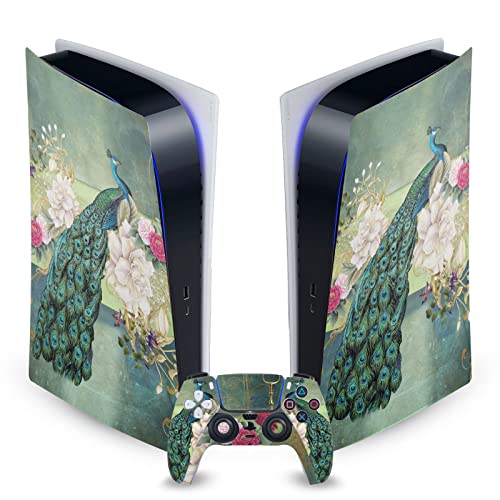 Skin PS5 Digital autocollant manette PlayStation 5 vinyle paon Jena DellaGrottaglia