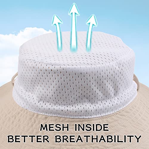 Peecabe Baby Sun Hat Girls Toddler Hat Adjustable Kids Bucket Hat Upf 50+ Sun Protection Summer Baby Boy Hats(0-6 Months, Beige) #TOP2