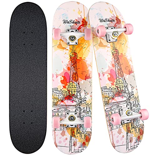WeSkate Skateboards für Anfänger - 31 Zoll komplettes Standard Skateboard...
